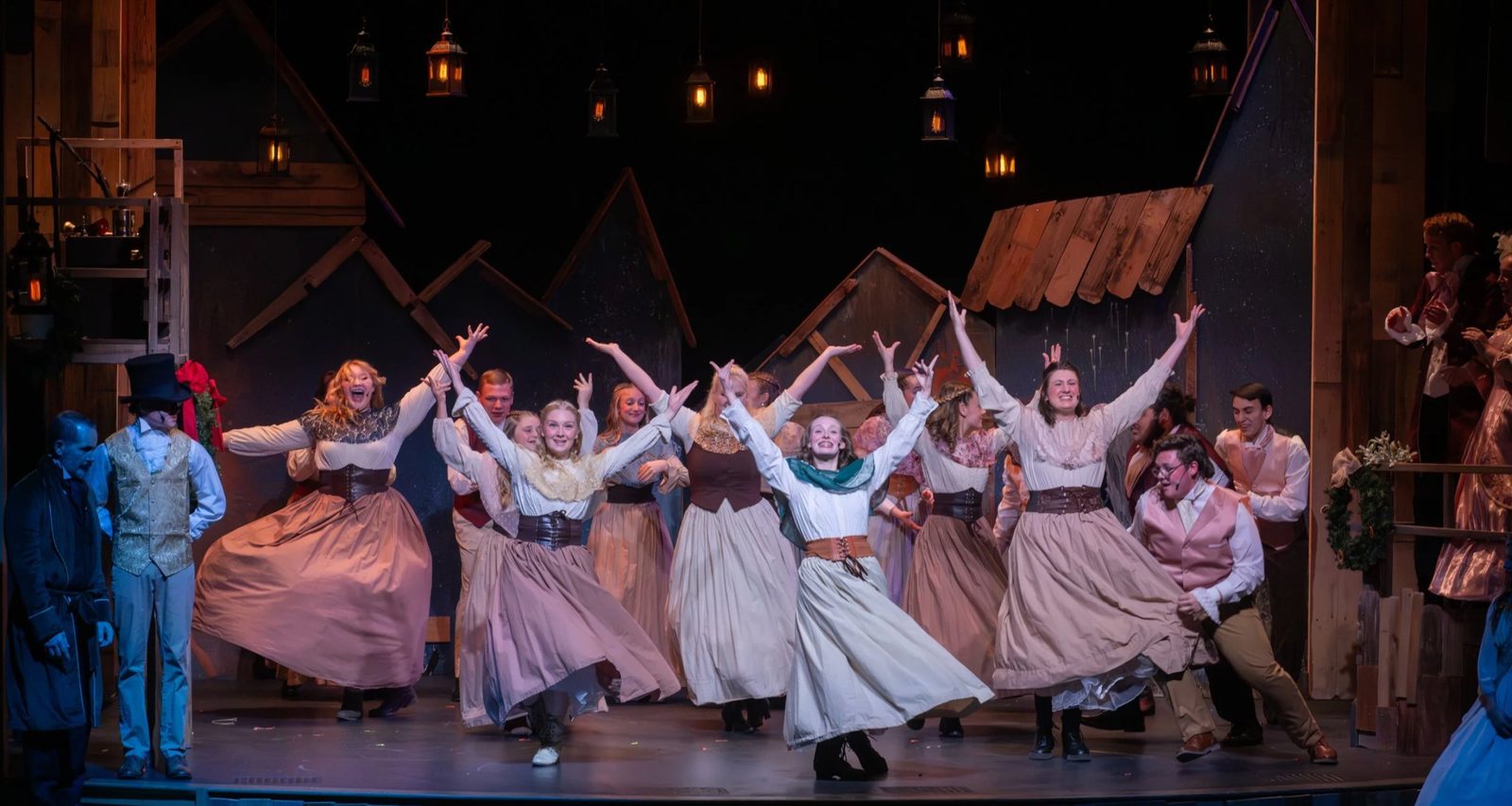 The company of Encore's A Christmas Carol