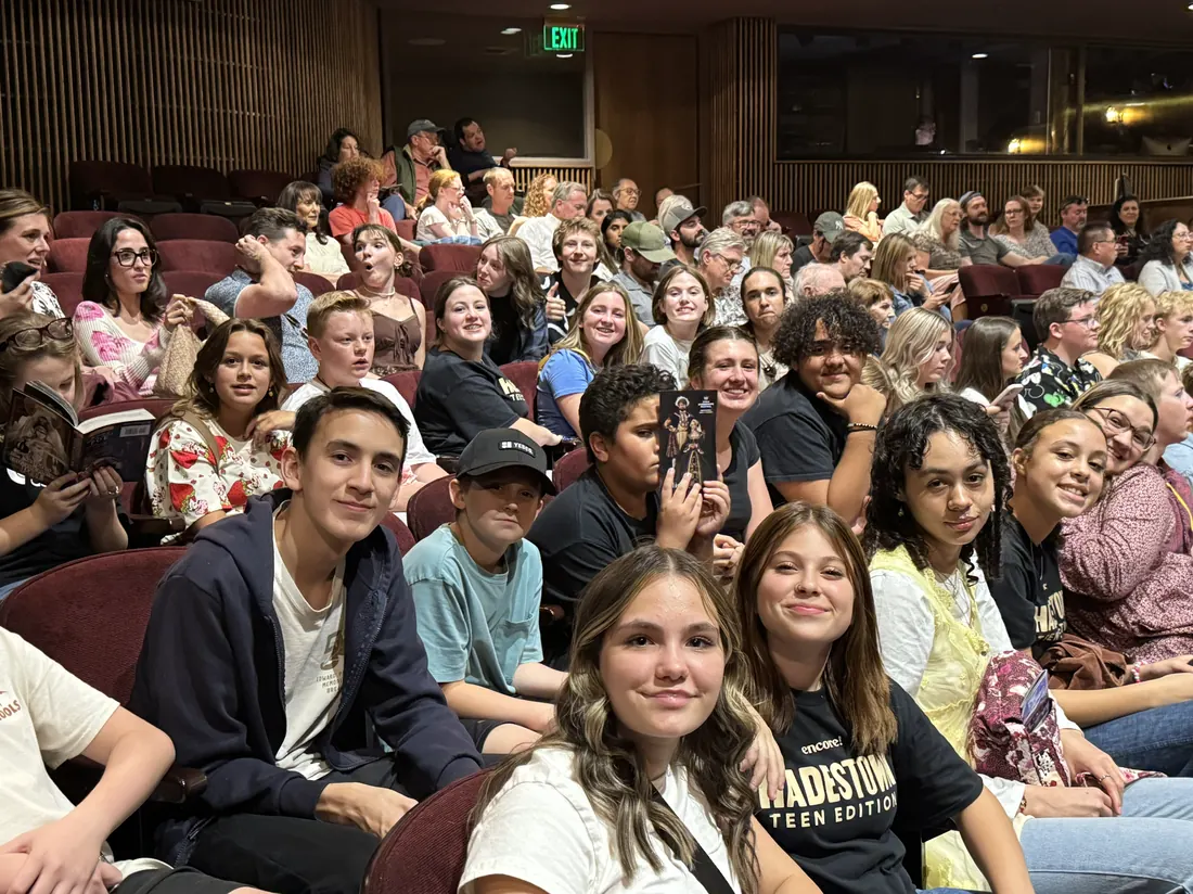 Encore Young Artists in the audience at a professional production